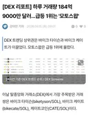 요즘 DEX 거래량 장난 아니네요