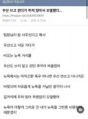 우산 쓰고 걷다가 오열한 양반