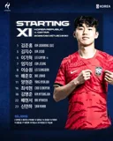 아시안게임 남자축구 카타르전 선발 라인업