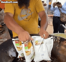 위생적인 인도 노점상