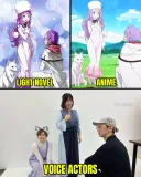 성우들의 애니메이션 장면 재현.jpg