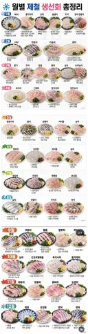 생선회 제철 총 정리