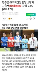 합당 반대 민주당원 41%