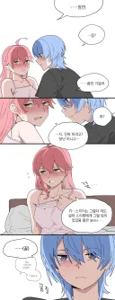 버튜버)아침부터 가볍게 북극녹이는 미코멧 만화