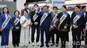 조국혁신당 오늘 용산역 추석 인사 사진