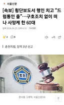 횡단보도서 행인 치고 드럼통인 줄. 구호조치 없이 떠나 사망케 한 60대