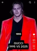 구찌 남자모델 1995년 vs 2025년