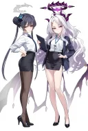 블루아카) 오피스룩 소라사키사키