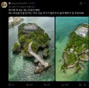 일본 오키나와의 바다 위에 지어진 레스토랑.twit