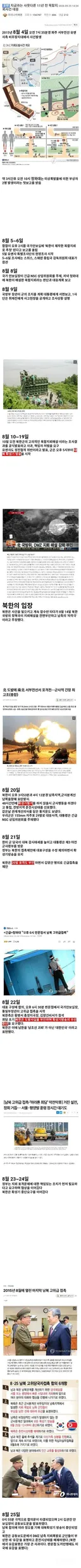 지금과는 사뭇다른 11년 전 목함지뢰사건 대응
