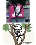 KFC 할아버지 나무 타고 있네.jpg