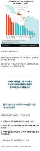 요즘 남미에서 가톨릭을 점진적으로 밀어내며 교세가 성장하고 있다는 종교