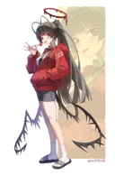 블루아카) K교복 입은 츠루기와 하스미