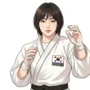 독립운동가 후손 금메달 리스트 유도선수 허미미 선수 일러스트 그림