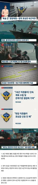 목숨 건 현장대원은 포상금 0원, 내근직만 받은 해경