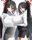 블루아카) 노출없이 건전한 OL룩 하스미