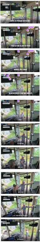 정류장도 아닌데 버스 세움