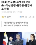 1호선 전철 다니는 경기 동두천도 인구감소지역이네요