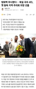 방화벽 무너졌다… 독일 극우 AfD, 옛 동독 지역 주의회 의장 선출
