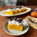 전자렌지 + 단호박 우유 버터 박력분 설탕 계란 6가지 재료로 만드는 단호박 케이크🎃