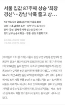 (주간상승률)강남,서초 낙폭 크게 완화. 서울아파트가격 상승률 6주만에 확대