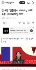 김여정 '정동영이 지뢰사건 자백' 조롱..北의료지원 거부