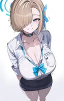 블루아카) 단발 머리 아스나