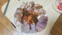 여기 맛있는 홍어 삼합이 있습니다~