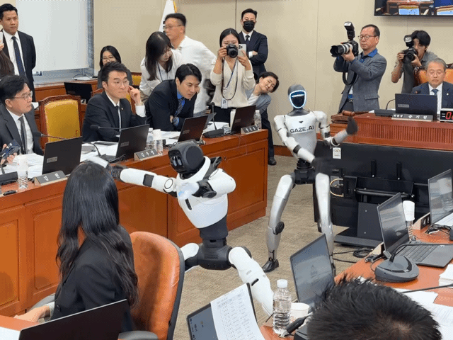 국감장 들어와서 댄스신고식한 로봇 실존