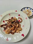 야식.. 버터 오징어 새우