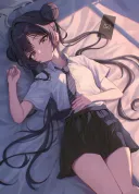 [블루아카] 교복 입고 누워있는 키사키