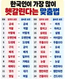 한국인이 가장 헷갈린다는 맞춤법 24개 jpg