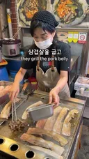 부산 어느 정육식당에서 판매한다는 삼겹살 김밥