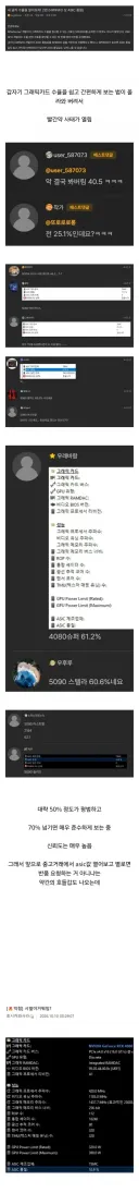 그래픽카드 수율확인으로 난리난 컴퓨터 커뮤니티