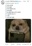 너무나 슬픈 강아지
