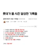 KBO] 꼴데가 올 시즌 달성한 기록들...