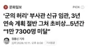 부사관 신규 임관, 3년 연속 계획 절반 그쳐 초비상..5년간 1만 7300명 미달