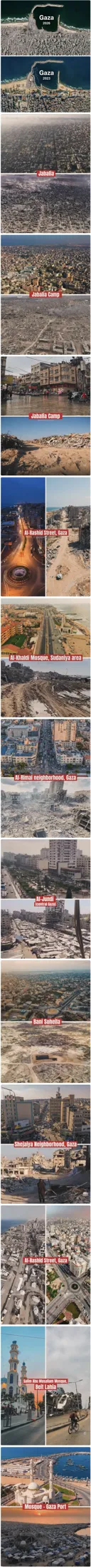 가자(Gaza) 지구 3년 사이의 변화