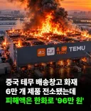 중국 테무 물류창고가 화재로 탔는데 사람이 웃은 이유