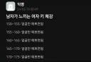 대부분의 남자가 느끼는 여자 키 체감