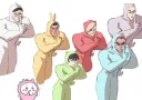 치이카와) 뭔가 다르게 생긴 파자마 파티즈.jpg
