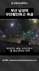 부산 남성이 무단횡단하고 욕설