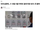 충격) 서울 아파트 월세 비중 50% 첫 돌파.JPG