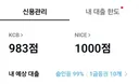 신용점수 인생 최고점 달성