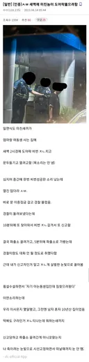 오늘 새벽 어느 미친놈이 집에 강제로 들어오려고 했다는 디시인 ㄷㄷㄷ.JPG