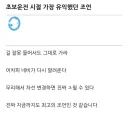 초보 운전 시절 가장 유익했던 조언