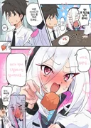 블루아카) 당근 남기는 선생님에게 잔소리하는 케이.manhwa