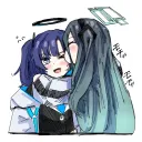 블루아카) 딸내미한테 뽀뽀받는 유우카