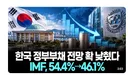 갓재명정부!!!!////한국 정부부채 전망 확 낮췄다…IMF, 54.4%→46.1%