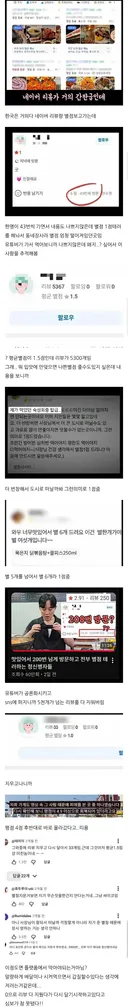 유튜버가 다녀가자 별점을 다 지워 버린 사장님